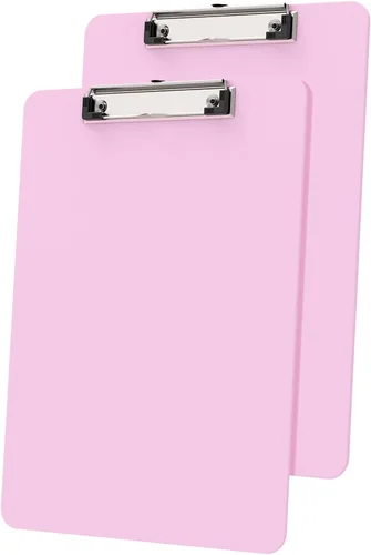 Miniatura 10 de Portapapeles de plástico, tablero de clip negro A4 de 8.5 x 11 pulgadas para aula, estudiantes, niños, mujeres, tamaño 9 x 12.5 pulgadas con clip