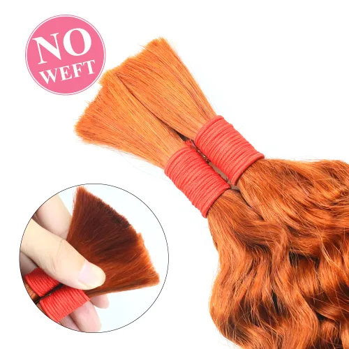 Miniatura 5 de Cabello humano virgen brasileño 100% sin procesar para trenzar, sin trama, 3.53 oz (1 paquete - 2 manojos), cabello humano virgen brasileño