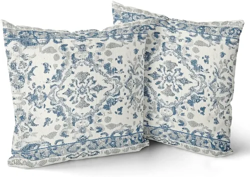 Miniatura 41 de Giwawa Little Adventure - Funda de almohada decorativa cuadrada de 16 x 16 pulgadas, color azul marino, diseño de flecha, fogata, oso, bosque
