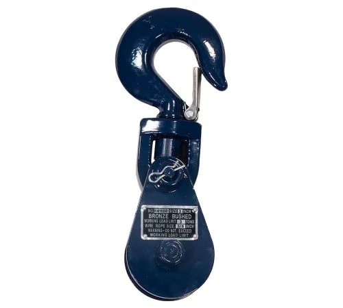Miniatura 12 de Mytee Products Bloque de arrebate con gancho WLL 2 Toneladas Polea de 3"' + ' Cable de alambre de 3/8" Pulley para rescate con enrollamiento
