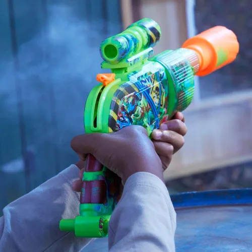Miniatura 5 de Nerf Zombie Driller Dart Blaster, 16 dardos Nerf Elite, cilindro giratorio de 5 dardos, alcance extraíble, juegos al aire libre, a partir de 8 años