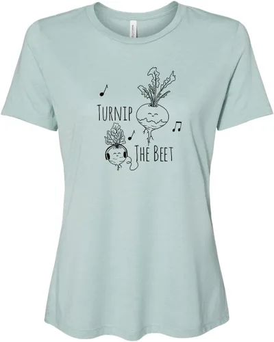 Miniatura 9 de Cute Women's Screen Printed Crew Neck Tee, Shirts With Sayings, Dusty Blue or Olive