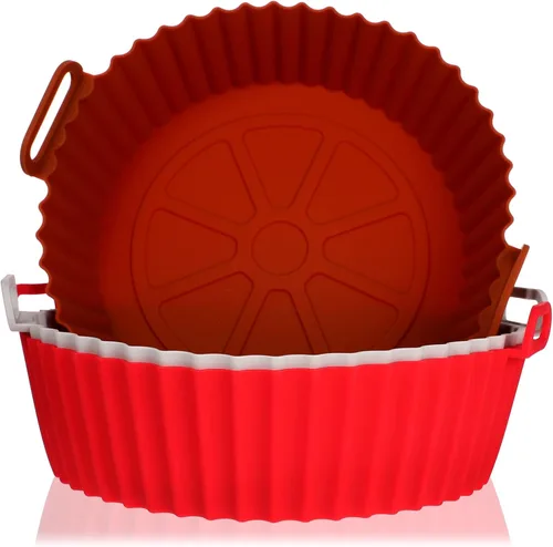 Miniatura 7 de Hemoton Freidora de aire de silicona para freidora de aire reutilizable, cesta de silicona, forro de repuesto para freidora de aire, accesorios