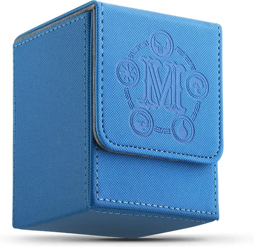 Miniatura 16 de Caja de cubierta TCGUARD para almacenamiento de cartas MTG, con capacidad para 100 o más cartas con funda individual, forro de microfibra y caja