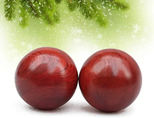 Miniatura 6 de HEALLILY Baoding Bolas de madera para ejercicio de salud, pelotas de meditación, masaje, fitness, terapia, masaje de manos, 2 unidades (2.4 in)