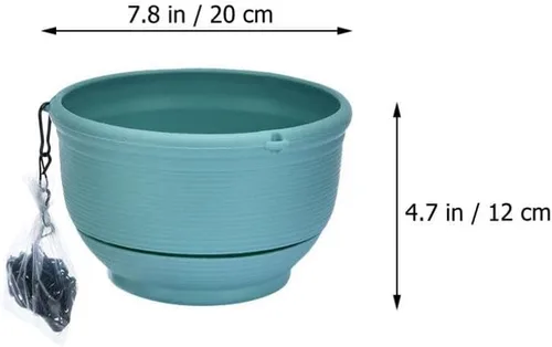 Miniatura 7 de Cabilock Cesta de riego automático, 2 piezas, maceta colgante de riego automático para interiores y exteriores, cesta colgante de plantas verdes