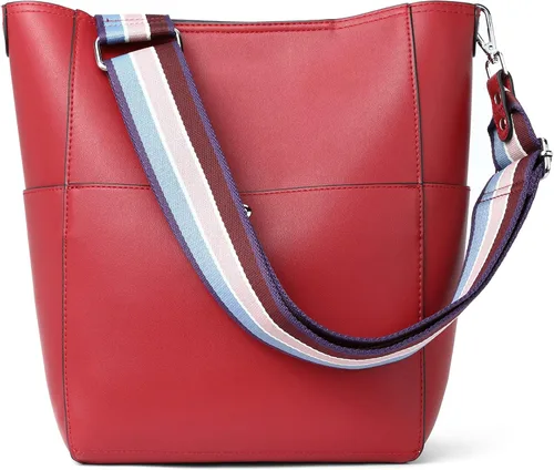 Miniatura 50 de BROMEN Bolsa Hobo para mujer, diseñada con cuero vegano, de hombro, bandolera