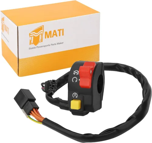 Miniatura 7 de M MATI Interruptor de manillar derecho Botón de arranque y parada de apagado para Suzuki DRZ400S DR-Z400S 2000-2009 37200-13E30 37200-13E31
