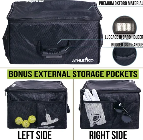 Miniatura 6 de Athletico Organizador de maletero de golf + bolsa de zapatos (negro)