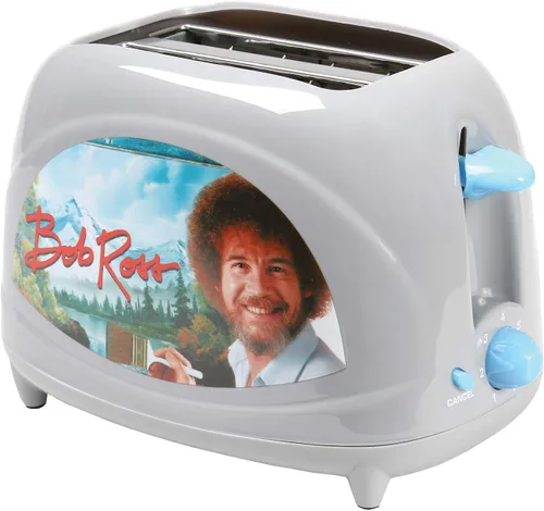 Miniatura 6 de Uncanny Brands Tostadora Bob Ross: tuesta la cara icónica de Bob en tu tostada