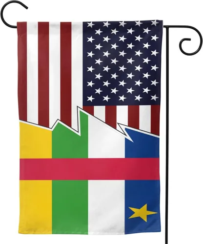Miniatura 4 de Torn Style American And The Central African Republic Flags Garden Flag 28"x40" Inch Double Sided Garden Flags Home Lawn Outdoor Decor Flags Party
