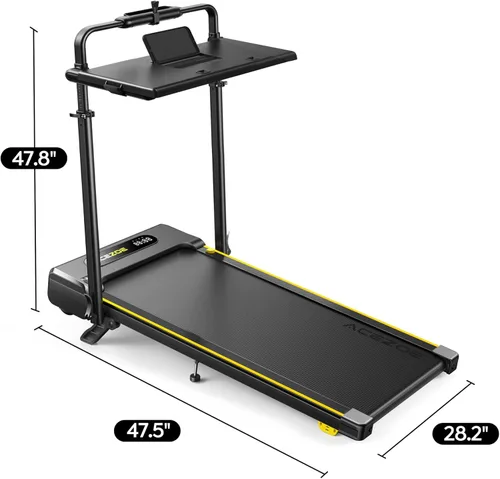 Miniatura 9 de Acezoe 3 in 1 Under Desk Treadmill with Incline, Walking Pad with Removable Desk Workstation, Adjustable Height for Different Need, 300lbs Capacity