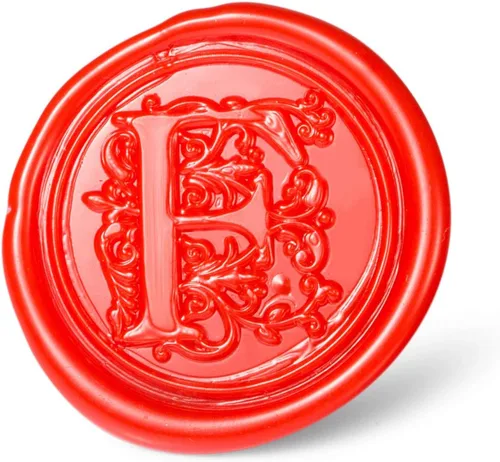 Miniatura 25 de Sello de cera Mceal, sello grande de 1 1/5"(30mm) de diámetro, cabeza de latón plateado con mango de madera, serie de letras de la A a la Z