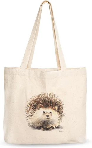 Miniatura 6 de Bolsa de lona, diseño animal, refuerzo resistente, 100% algodón natural, para compras, comestibles, computadora portátil., XL, Bolso grande de lona