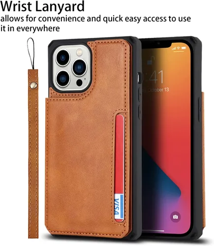 Miniatura 6 de Cavor Funda para iPhone 11 Pro Max con tarjetero, funda tipo cartera con tarjetero y tarjetero para iPhone 11ProMax, funda de piel sintética