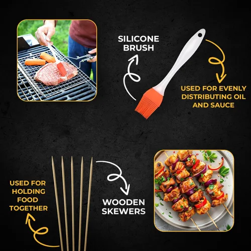 Miniatura 5 de UPGRILLZ Juego de 2 cestas para parrilla de pescado para parrilla al aire libre, verduras, parrilla para pescado para parrilla, cesta de parrilla