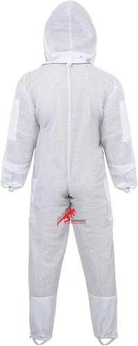 Miniatura 6 de Eufórico traje de abeja de 3 capas, traje de apicultura ventilado, traje de apicultor a prueba de picaduras, traje de cerco de velo de abeja