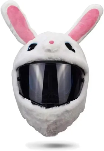 Miniatura 15 de HTLNUZD Funda para casco de motocicleta de cara completa, fácil de instalar, tapa antipolvo, casco de motocicleta, paseos divertidos, juego de felpa