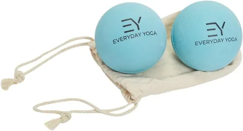 Everyday Yoga Juego de pelotas de terapia de masaje de 2.5 pulgadas, equipo de yoga para masaje de tejido profundo, recuperación muscular y alivio