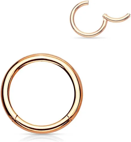 Miniatura 85 de Forbidden Body Jewelry - Piercing para la nariz de acero quirúrgico 316L con bisagra, 14G, 16G, 18G, diámetro de 15/64, 5/16, 25/64, 15/32 pulgadas