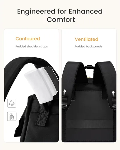 Miniatura 6 de LOVEVOOK - Mochila de computadora portátil para mujer con bolsillo gigante para tarros, mochila de 15.6 pulgadas, impermeable, mochila de viaje
