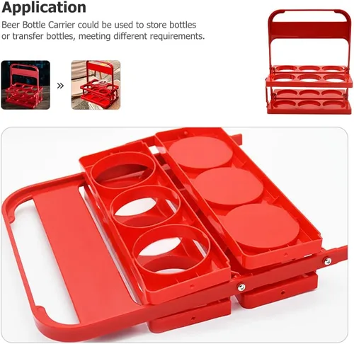 Miniatura 2 de Portabotellas de cerveza, Portabebidas para , Cesta de bastidor de cerveza, Estante portátil para botellas de cerveza, Botella de bebidas