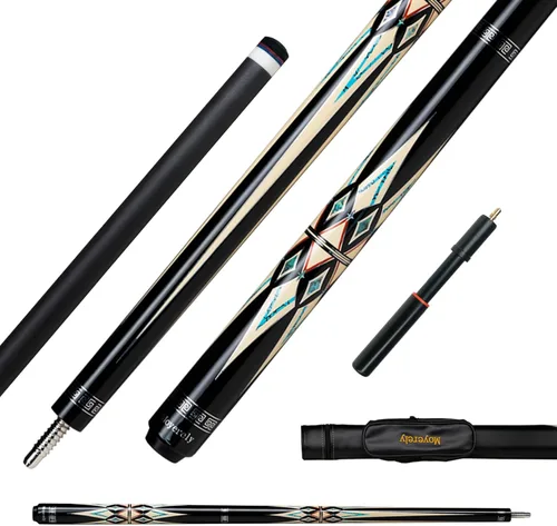 Miniatura 29 de Taco de billar de fibra de carbono de Moyerely, palo de taco de 11.8mm/12.5mm de baja deflexión, palo de piscina profesional con estuche