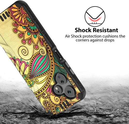 Miniatura 3 de TJS Funda compatible con Boost Mobile Celero 5G + Plus 2024 (3ª versión), protector de pantalla de vidrio templado, híbrido a prueba de golpes