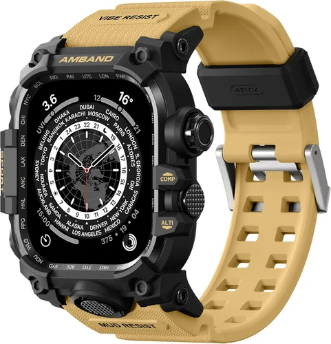 Miniatura 15 de amBand Funda resistente con correa para Apple Watch de 1.732 pulgadas, compatible con iWatch Series SE 3/SE 2ª generación, SE/6/5/4, protección
