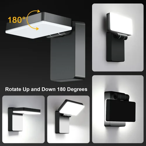 Miniatura 4 de Faro LED de Inundación de 60W para Exteriores, Paquete de Pared 5000K, Cabezal Giratoria 360°, Impermeable IP65, 6000LM, 85V-277V, Faro de Seguridad