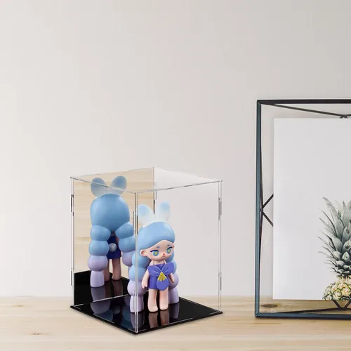 Miniatura 4 de Vitrina acrílica, versátil escaparate coleccionable para figuras de acción y juguetes, 1 paquete (negro, 7.8 x 7.8 x 9.8 pulgadas)