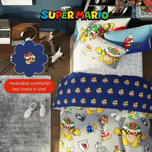 Miniatura 459 de Franco - Juego de edredón y sábanas supersuaves con funda, para niños, 7 piezas, tamaño matrimonial, Five Nights At Freddy's Cinco noches en Freddy's