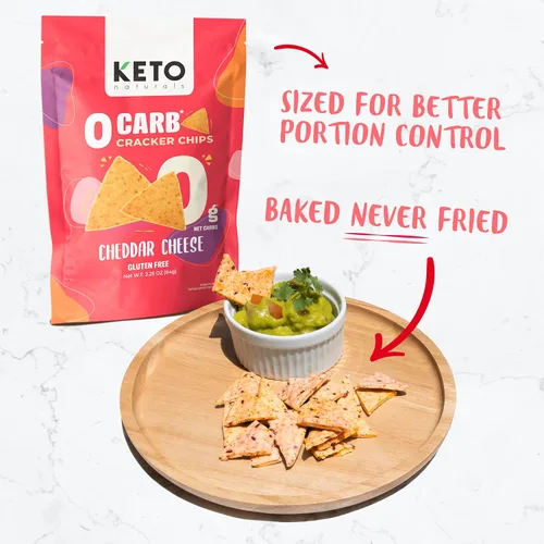 Miniatura 7 de Keto crackers cero carbohidratos sin azúcar (queso cheddar) deliciosas galletas bajas en carbohidratos sin gluten, saludables para adultos y niños