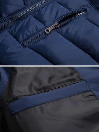 Miniatura 7 de Vcansion Chaleco acolchado de invierno para hombre, chaqueta sin mangas con capucha extraíble, chaleco acolchado