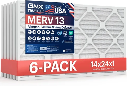 Miniatura 27 de BNX TruFilter - Filtro de aire 10 x 10 x 1 MERV 13, electrostático plisado, para aire acondicionado, HVAC y hornos, para alergias, polen, moho