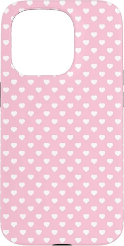 Miniatura 13 de Funda para iPhone 11 Pro Max con diseño de corazones, color rosa claro, blanco y rosa claro para mujeres y niñas