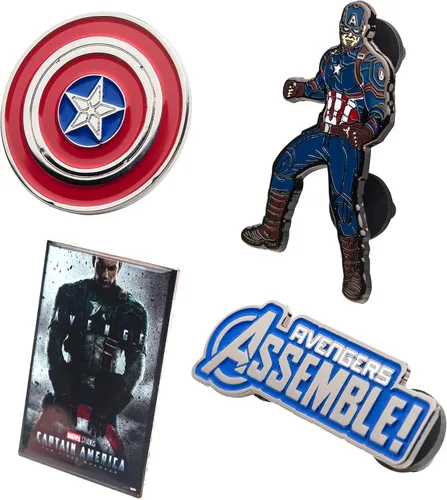 Miniatura 7 de Marvel Studios: The Falcon y The Winter Soldier - Juego de 5 pines de solapa con base de metal y esmalte con caja circular de 6.3 pulgadas