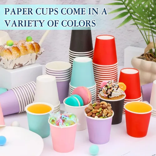 Miniatura 6 de Paquete de 100 vasos de baño de 3 onzas, vasos de papel desechables, vasos de papel para enjuague bucal, vasos de papel pequeños para baño, enjuague