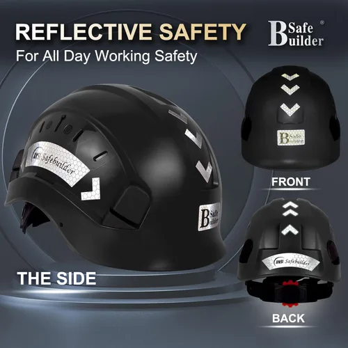 Miniatura 7 de Casco de Seguridad para Construcción ABS Casco Duro Sistema de Ventilación Ajustable Cascos Duros Protección de Cabeza para Trabajo Industrial