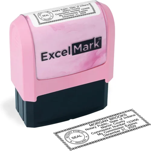 Miniatura 32 de ExcelMark Sello Notarial para los 50 Estados - Sello Oficial del Estado - Texas Negro