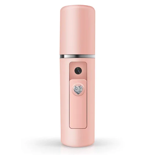 Nano Facial Mister Humidificador de atomización hidratante de niebla fría vaporizador facial práctico pulverizador hidratante e hidratante para Rosa