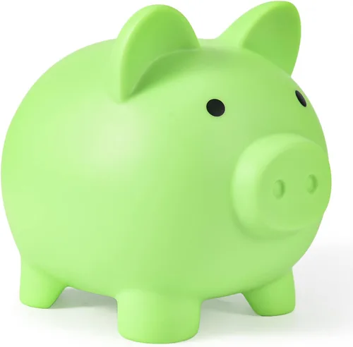 Miniatura 15 de PJDRLLC Alcancía, Banco de Dinero de Plástico Irrompible, Alcancía para Niñas y Niños, Alcancías de Tamaño Mediano, Regalos Prácticos para Azul