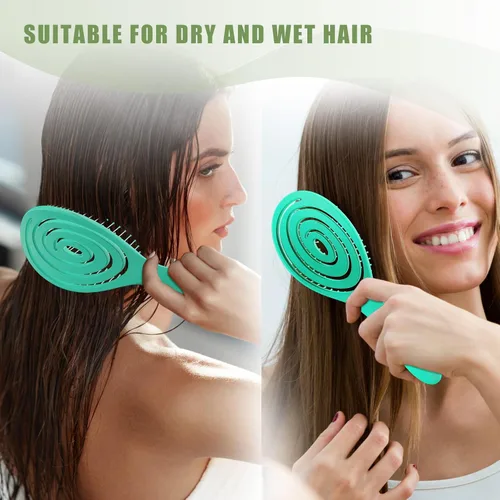 Miniatura 5 de SHINLEA Cepillo para el Cabello, Cepillo Desenredante Anti-Enredos, Cepillo Espiral para Cabello Húmedo y Seco, Mujeres, Hombres, Niños, Se Desliza