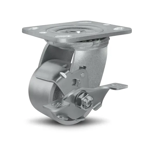 Miniatura 19 de Ruedas giratorias de 4 x 2 pulgadas, ruedas industriales resistentes, ruedas giratorias con rodamiento de rodillos - Ruedas de hierro fundido