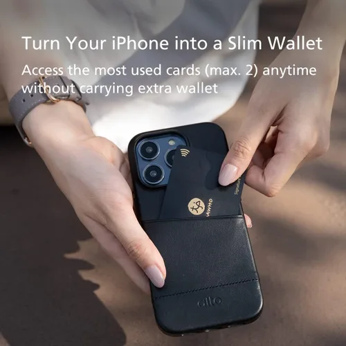 Miniatura 5 de alto Anello - Funda cruzada compatible con iPhone 15 Plus y 14 Plus, serie Anello, a prueba de golpes, de piel italiana, con cordón