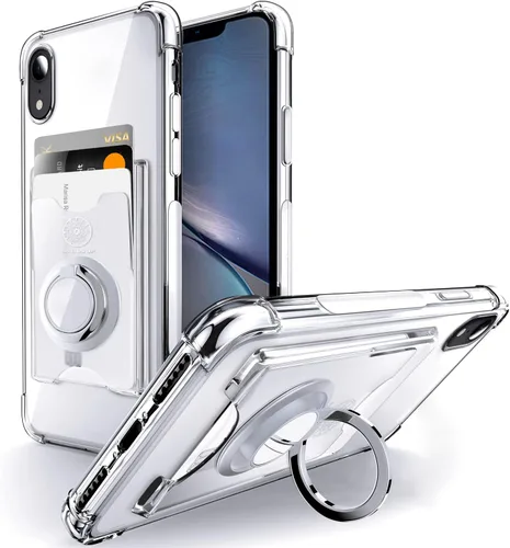 Miniatura 23 de Shields Up Funda diseñada para iPhone 8 Plus/iPhone 7 Plus, funda minimalista con tarjetero [3 tarjetas] y soporte de anillo, funda protectora