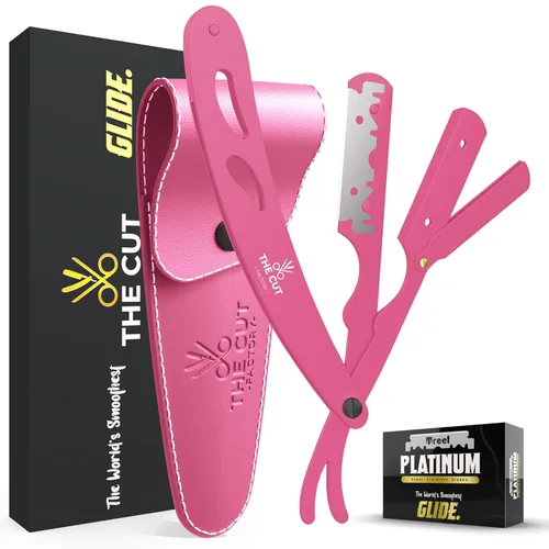 Miniatura 10 de The Cut - Factory - Cuchillas de afeitar rectas de línea exquisita para hombres con cuchillas de filo único ultra afiladas. Cuchilla de afeitar