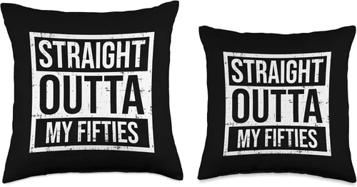 Miniatura 3 de BoredKoalas 60th Bday Pillows 1961 Birthday Gifts Straight Outta Fifties 50s Sesenta 60 años 60 cumpleaños, 16x16 pulgadas, multicolor