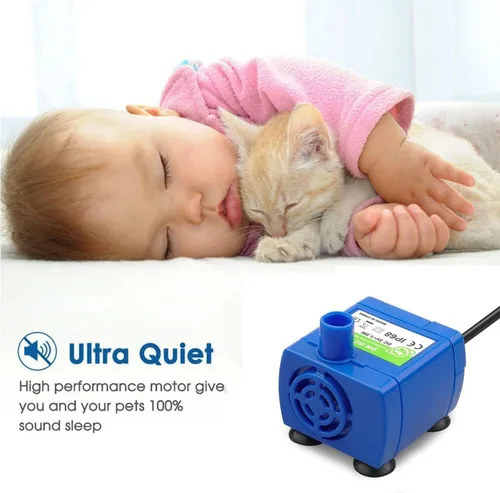 Miniatura 5 de Bomba de fuente de agua para gatos, fuente para mascotas, bomba de repuesto sin luz LED, motor DR-DC160 para dispensador de bebidas para gatos