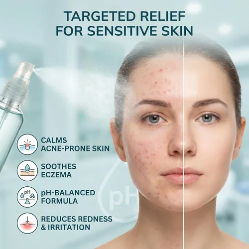 Miniatura 3 de Recambio en aerosol de ácido hipocloroso de 20.3 fl oz HOCl Limpiador facial y piel Niebla facial, alivio del acné y eczema, cuidado posterior